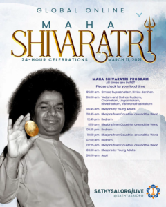 Global Online Celebration of Maha Shivaratri by the SSSIO: March 11-12, 2021 @ SSIO Live Event